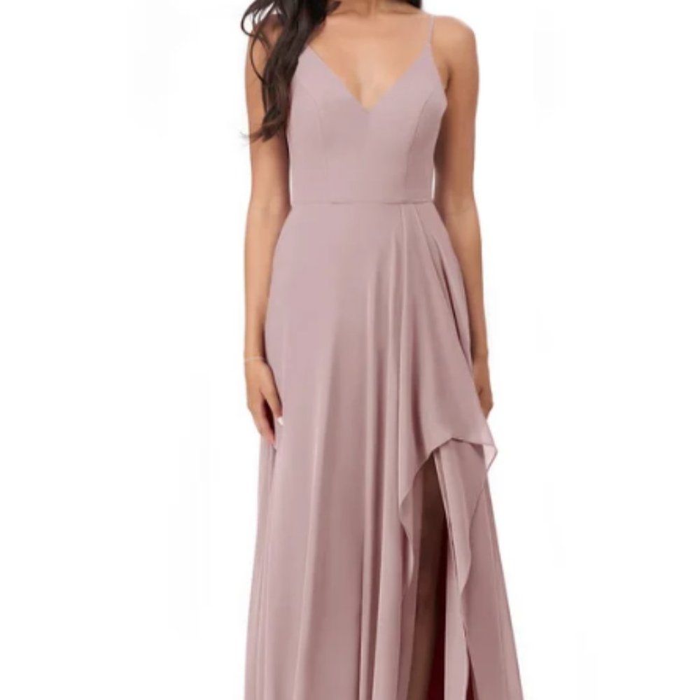 Azazie Collette Dress Size 10 Vintage Mauve